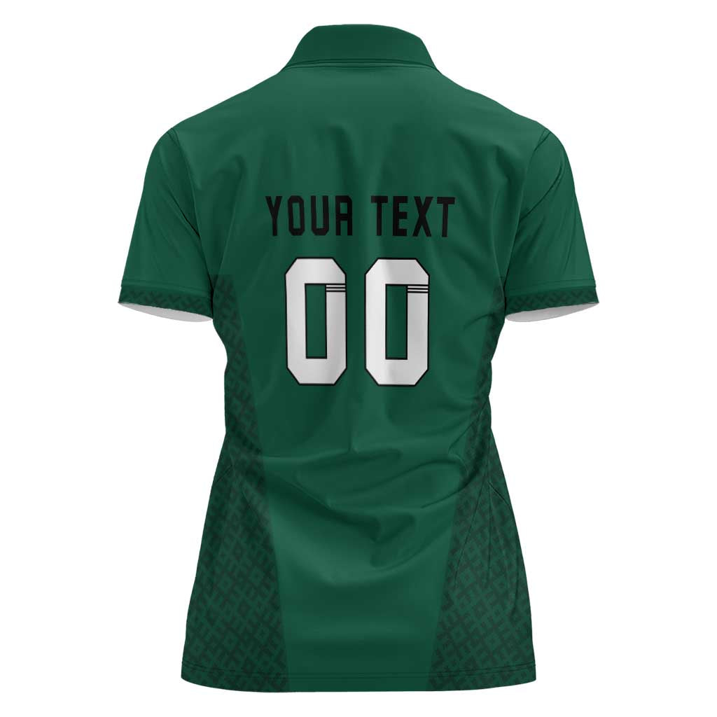 Custom Lithuania Football Women Polo Shirt Vytis Lithuanian Lietuva Green Version
