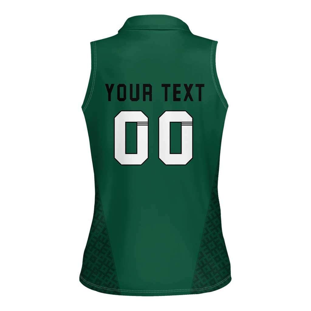 Custom Lithuania Football Women Sleeveless Polo Shirt Vytis Lithuanian Lietuva Green Version