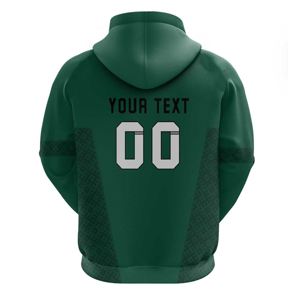Custom Lithuania Football Zip Hoodie Vytis Lithuanian Lietuva Green Version