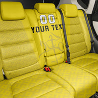 Custom Lithuania Football Back Car Seat Cover Vytis Lithuanian Lietuva Yellow Version
