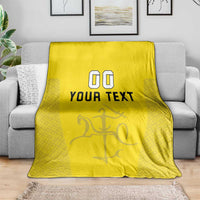 Custom Lithuania Football Blanket Vytis Lithuanian Lietuva Yellow Version