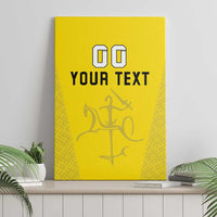 Custom Lithuania Football Canvas Wall Art Vytis Lithuanian Lietuva Yellow Version