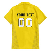 Custom Lithuania Football Family Matching Short Sleeve Bodycon Dress and Hawaiian Shirt Vytis Lithuanian Lietuva Yellow Version