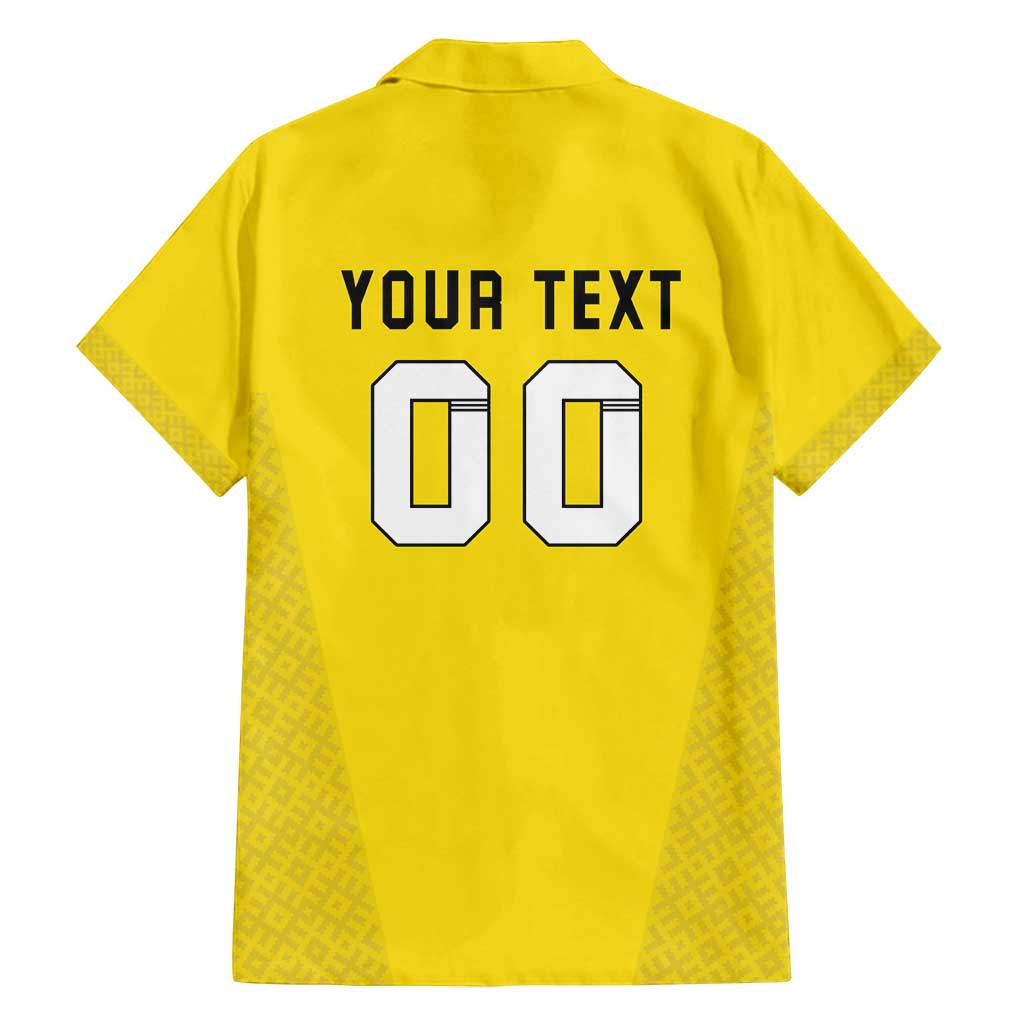 Custom Lithuania Football Family Matching Tank Maxi Dress and Hawaiian Shirt Vytis Lithuanian Lietuva Yellow Version