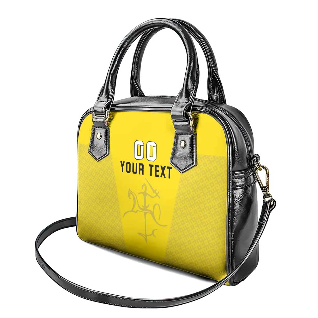Custom Lithuania Football Shoulder Handbag Vytis Lithuanian Lietuva Yellow Version