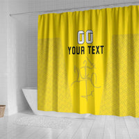 Custom Lithuania Football Shower Curtain Vytis Lithuanian Lietuva Yellow Version