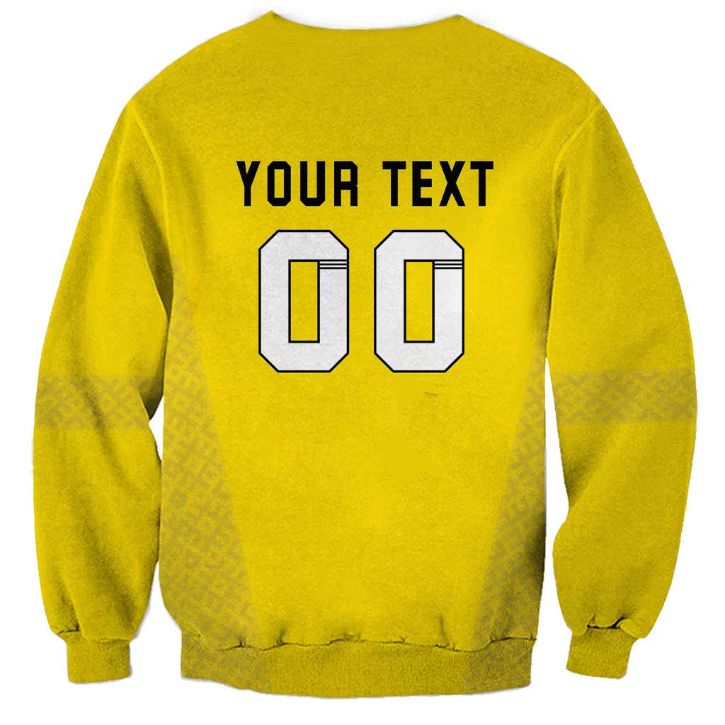 Custom Lithuania Football Sweatshirt Vytis Lithuanian Lietuva Yellow Version