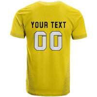 Custom Lithuania Football T Shirt Vytis Lithuanian Lietuva Yellow Version