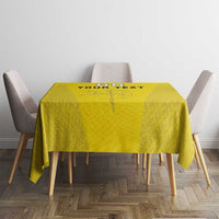 Custom Lithuania Football Tablecloth Vytis Lithuanian Lietuva Yellow Version