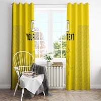 Custom Lithuania Football Window Curtain Vytis Lithuanian Lietuva Yellow Version