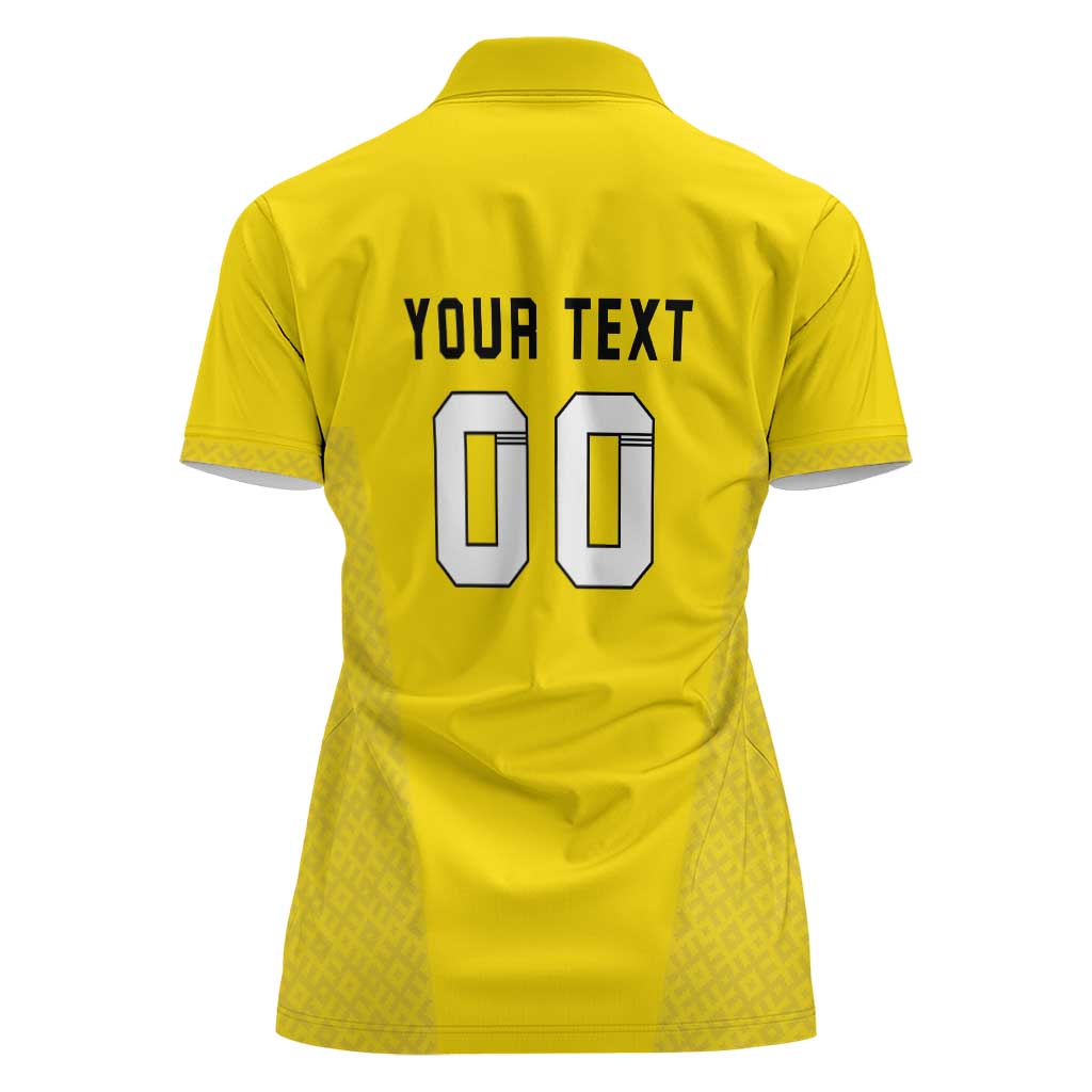 Custom Lithuania Football Women Polo Shirt Vytis Lithuanian Lietuva Yellow Version