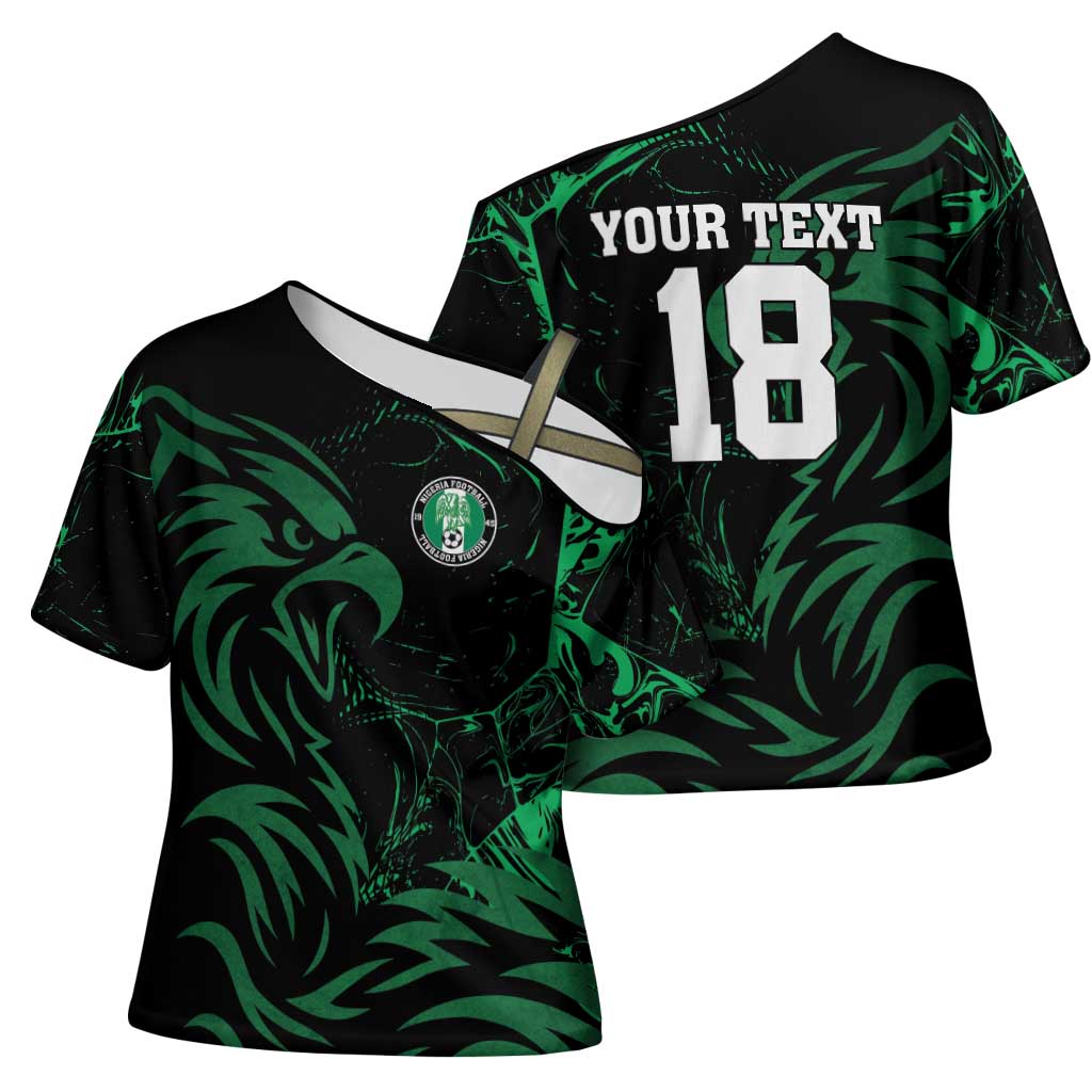Custom Nigeria Football Cross Shoulder Shirt Super Eagles Power