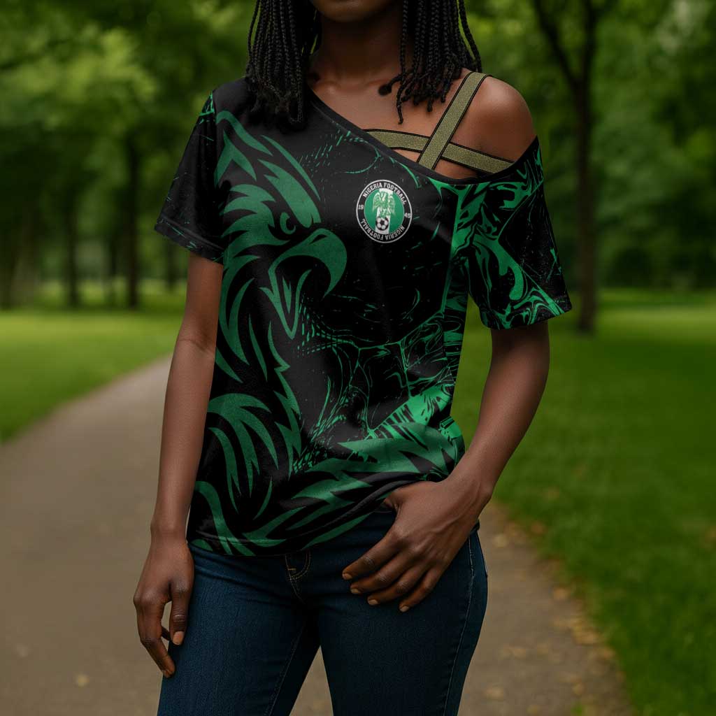 Custom Nigeria Football Cross Shoulder Shirt Super Eagles Power