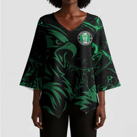 Custom Nigeria Football Kimono Sleeve Blouse Super Eagles Power