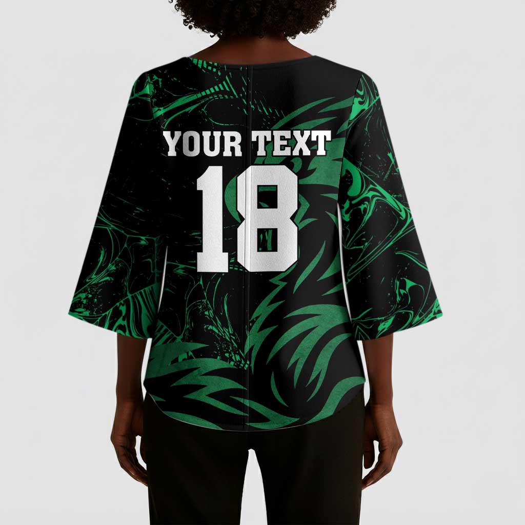 Custom Nigeria Football Kimono Sleeve Blouse Super Eagles Power