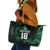 Custom Nigeria Football Leather Tote Bag Super Eagles Power