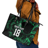 Custom Nigeria Football Leather Tote Bag Super Eagles Power