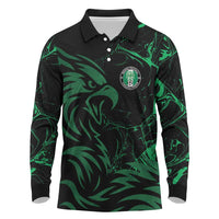 Custom Nigeria Football Long Sleeve Polo Shirt Super Eagles Power