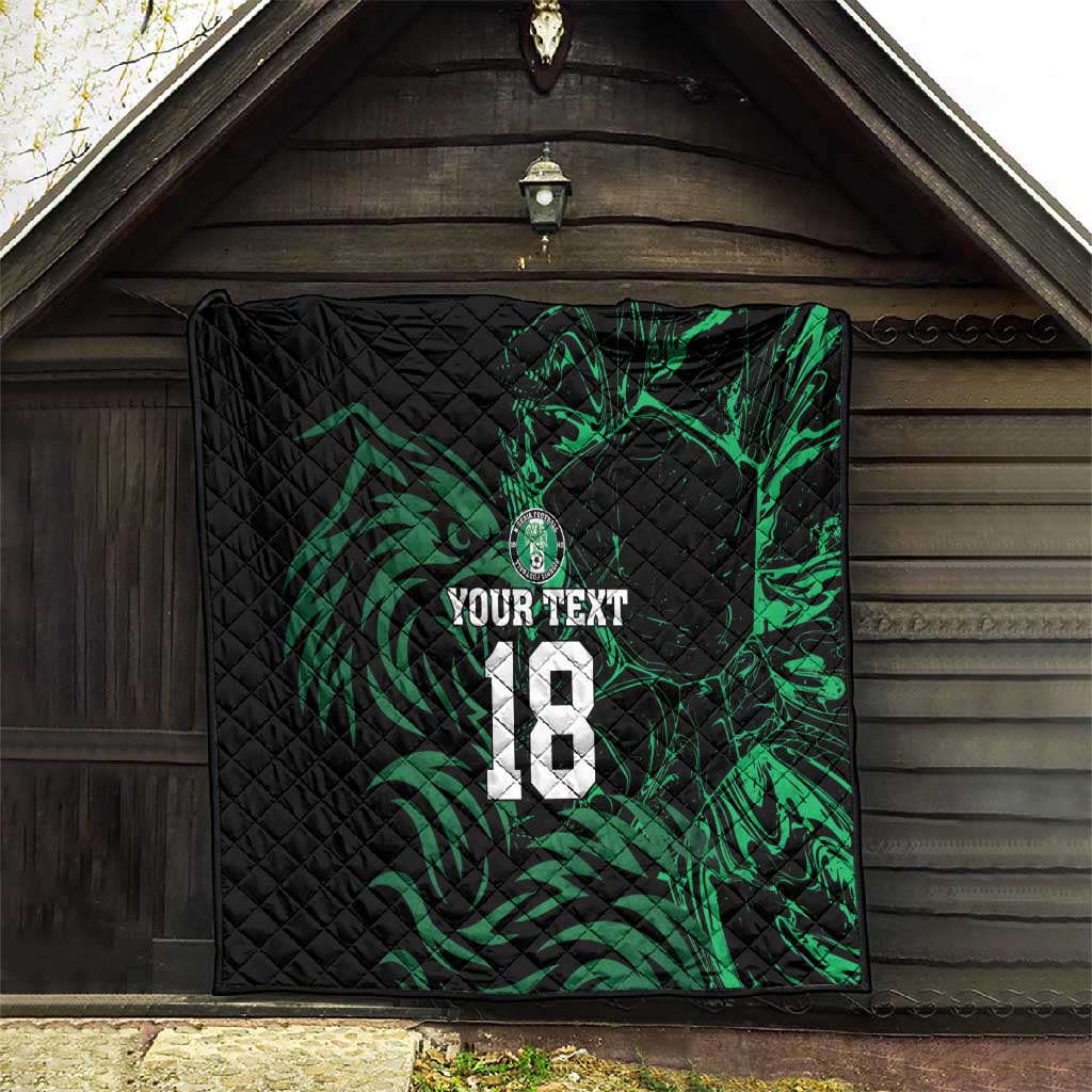 Custom Nigeria Football Quilt Super Eagles Power