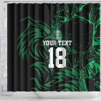 Custom Nigeria Football Shower Curtain Super Eagles Power
