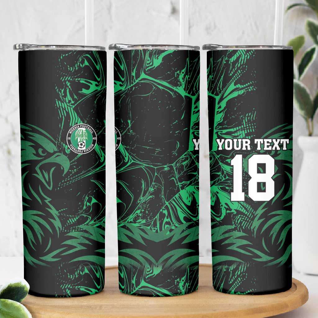 Custom Nigeria Football Skinny Tumbler Super Eagles Power