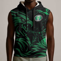 Custom Nigeria Football Sleeveless Hoodie Super Eagles Power