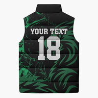 Custom Nigeria Football Sleeveless Puffer Jacket Super Eagles Power