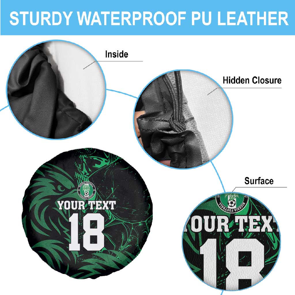 Custom Nigeria Football Spare Tire Cover Super Eagles Power