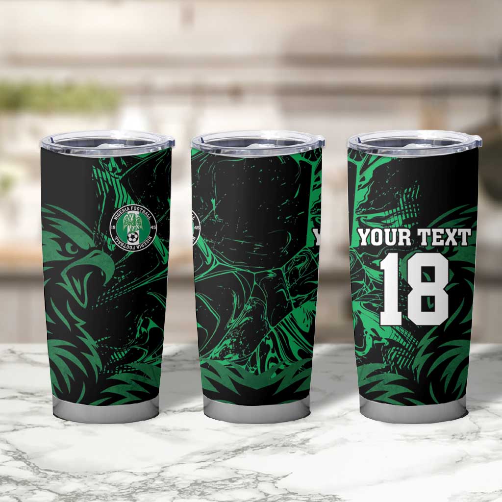 Custom Nigeria Football Tumbler Cup Super Eagles Power