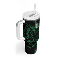 Custom Nigeria Football Tumbler With Handle Super Eagles Power