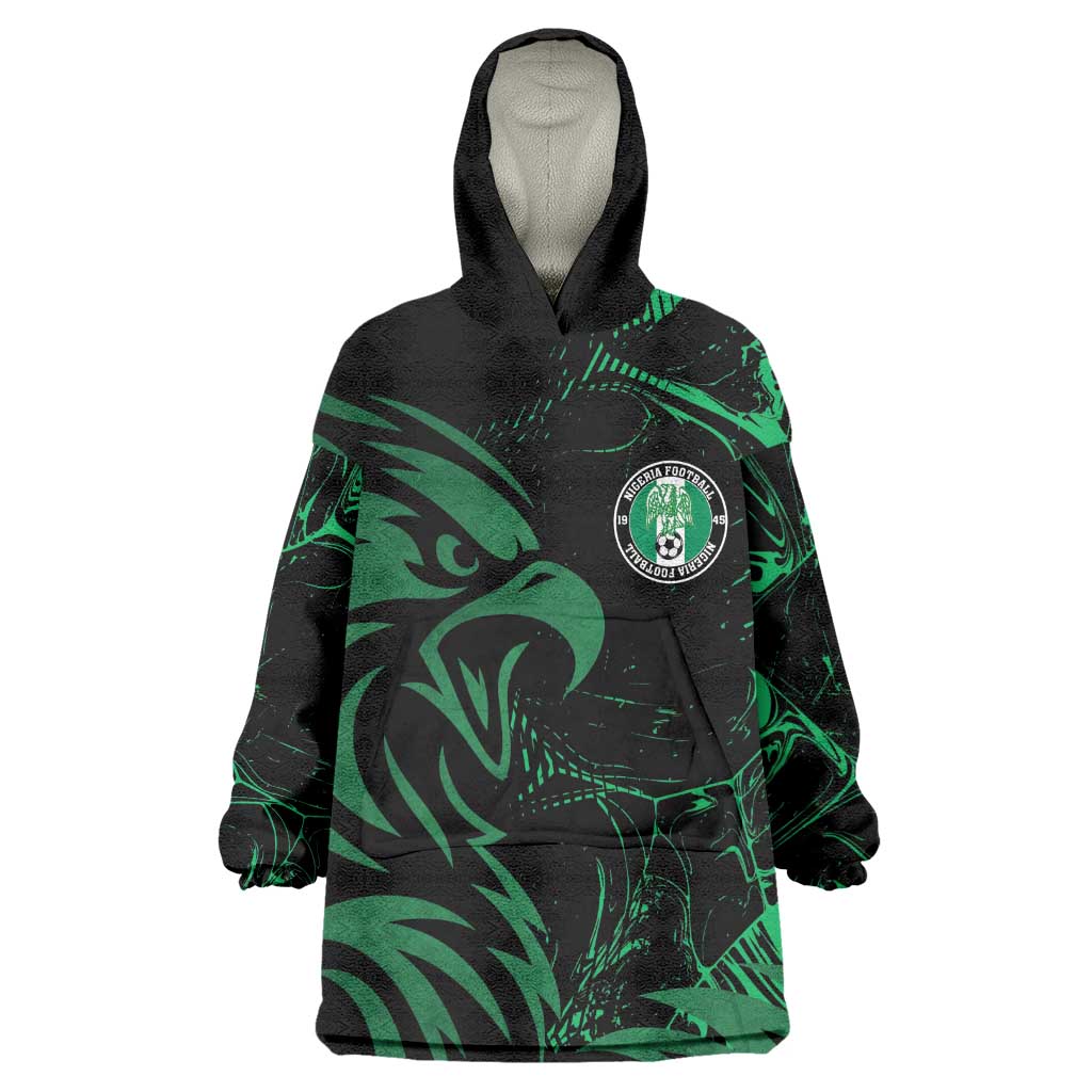 Custom Nigeria Football Wearable Blanket Hoodie Super Eagles Power