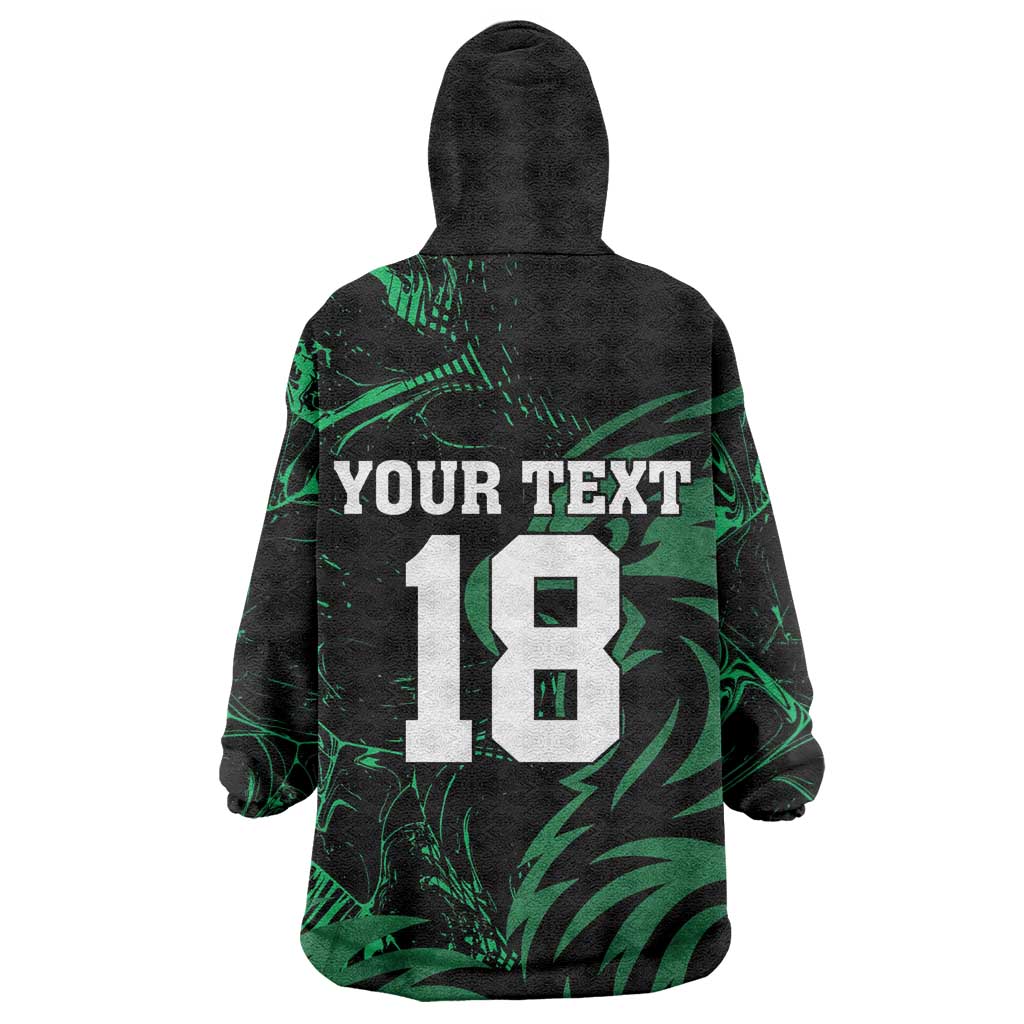 Custom Nigeria Football Wearable Blanket Hoodie Super Eagles Power