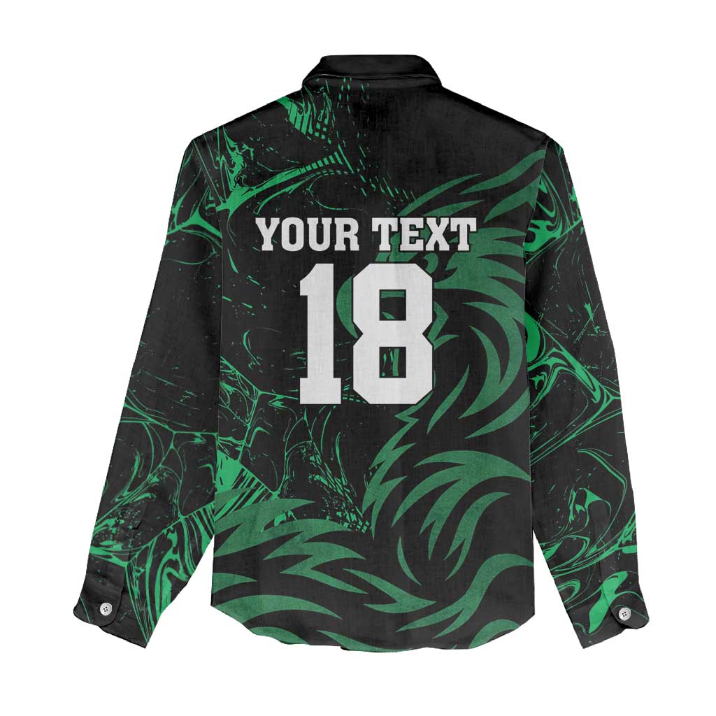 Custom Nigeria Football Women Casual Shirt Super Eagles Power