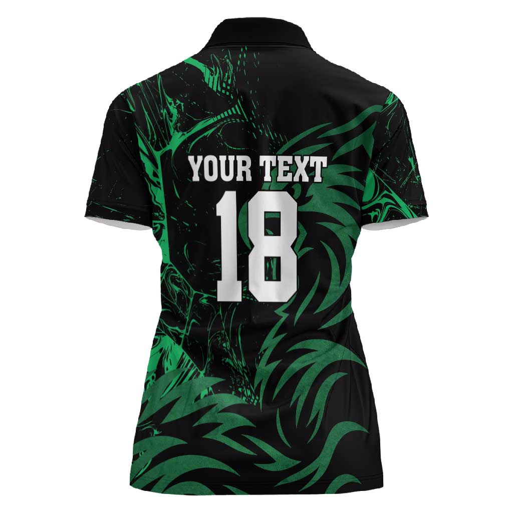 Custom Nigeria Football Women Polo Shirt Super Eagles Power