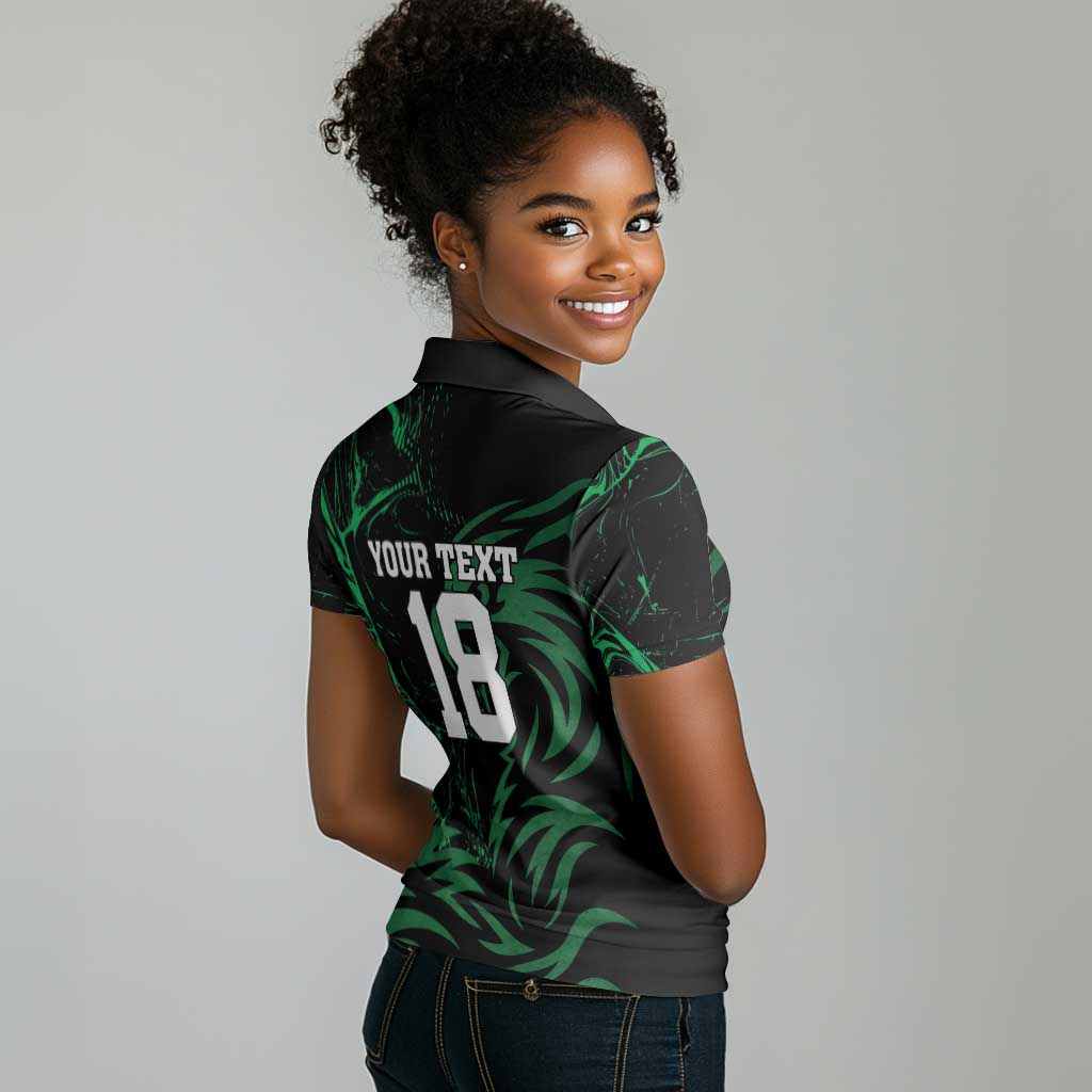 Custom Nigeria Football Women Polo Shirt Super Eagles Power
