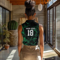 Custom Nigeria Football Women Sleeveless Polo Shirt Super Eagles Power