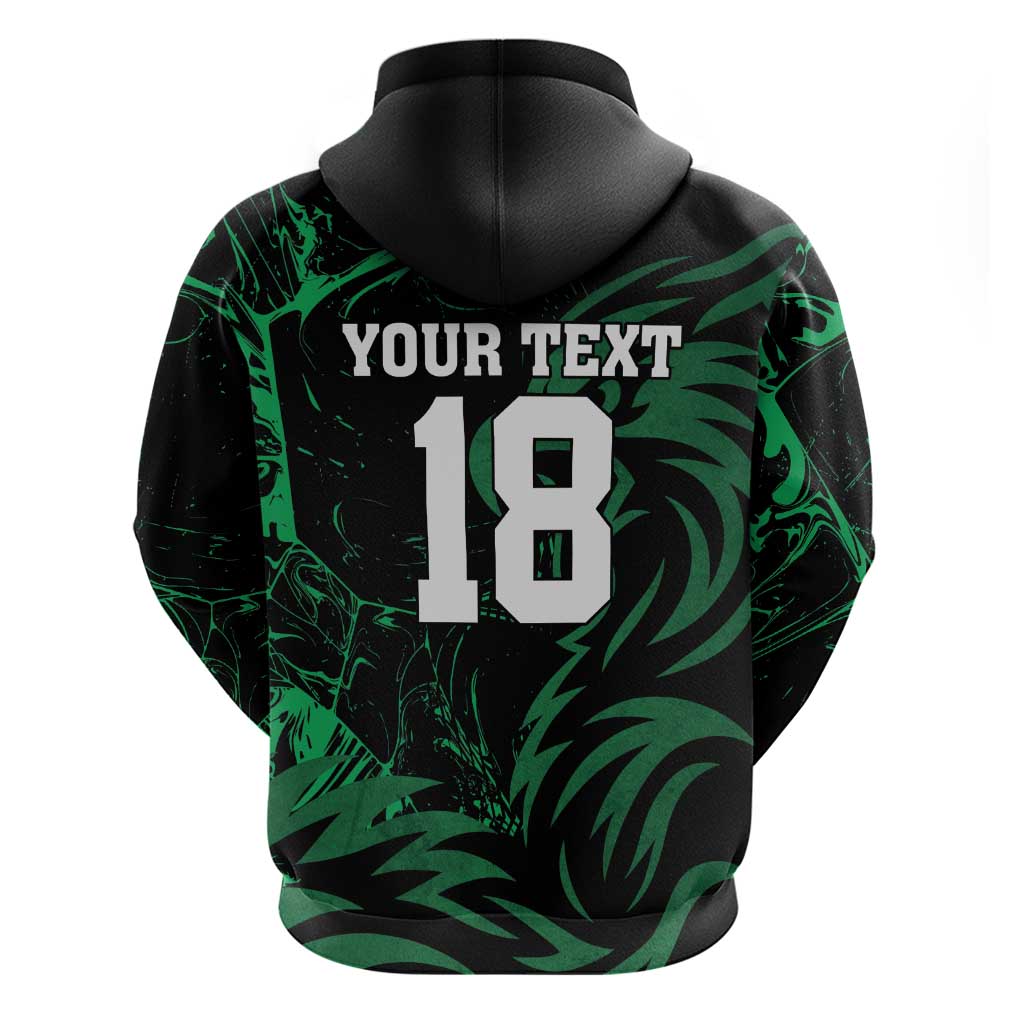 Custom Nigeria Football Zip Hoodie Super Eagles Power