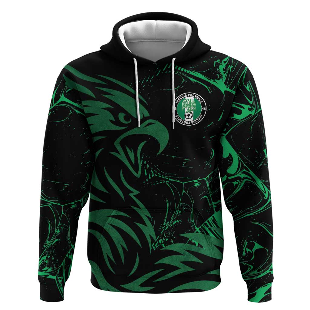 Custom Nigeria Football Zip Hoodie Super Eagles Power