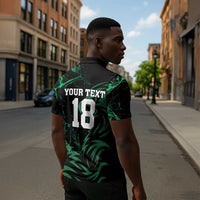Custom Nigeria Football Zipper Polo Shirt Super Eagles Power