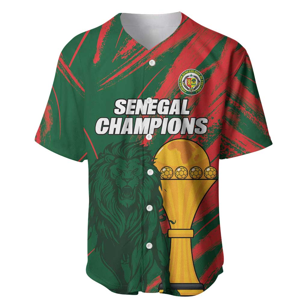 Custom Senegal Champions Football Baseball Jersey Lions of Teranga Rise Again