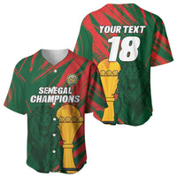 Custom Senegal Champions Football Baseball Jersey Lions of Teranga Rise Again