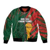 Custom Senegal Champions Football Bomber Jacket Lions of Teranga Rise Again