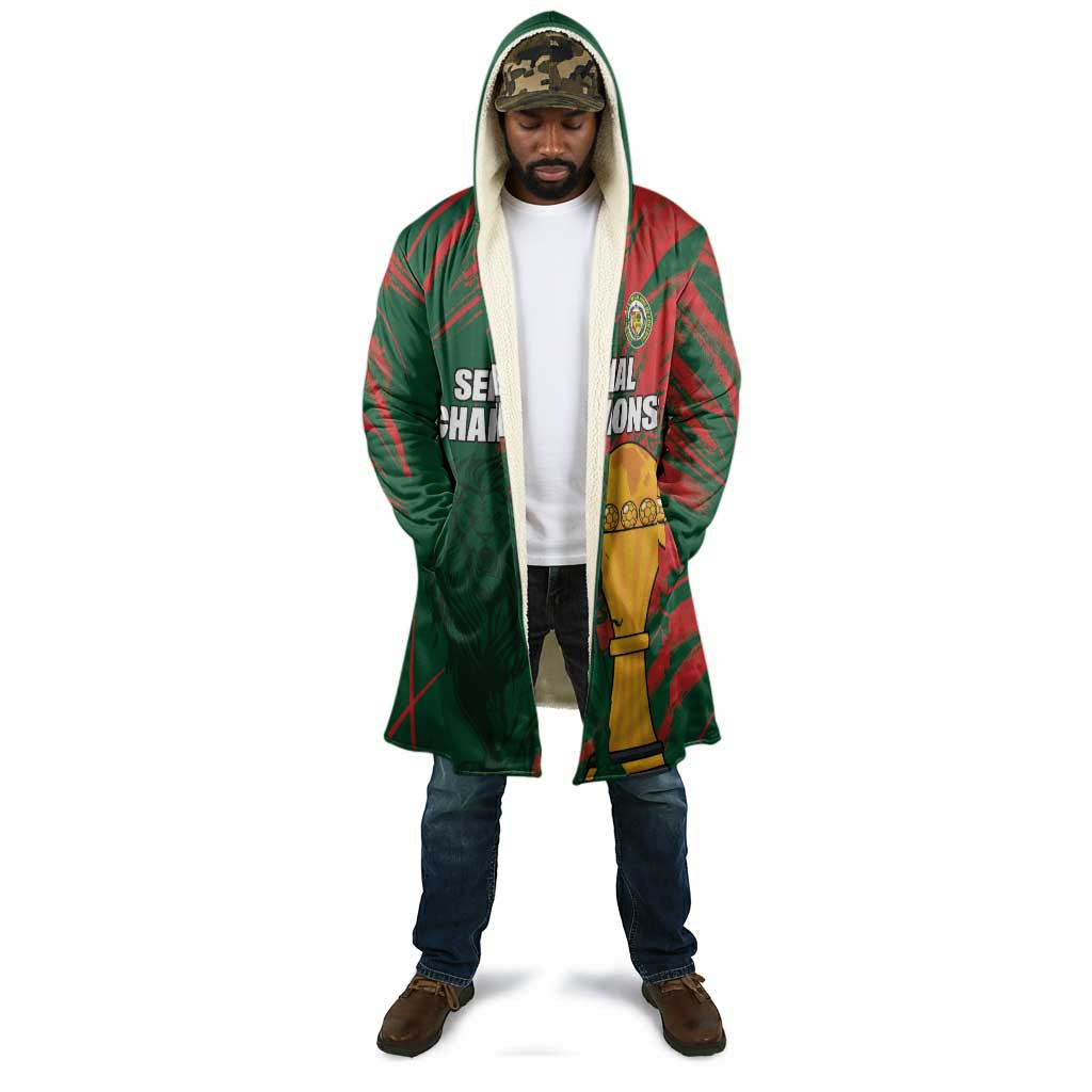 Custom Senegal Champions Football Cloak Lions of Teranga Rise Again