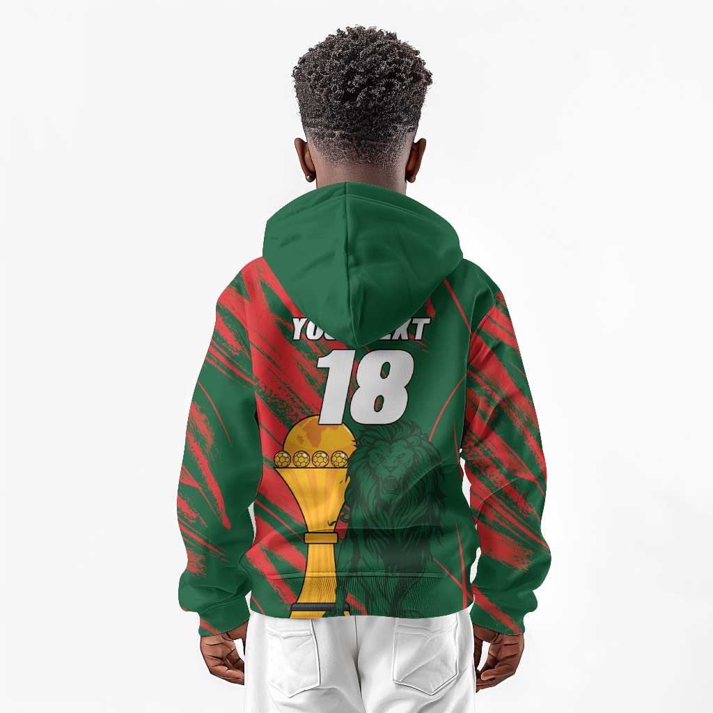 Custom Senegal Champions Football Kid Hoodie Lions of Teranga Rise Again