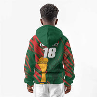 Custom Senegal Champions Football Kid Hoodie Lions of Teranga Rise Again
