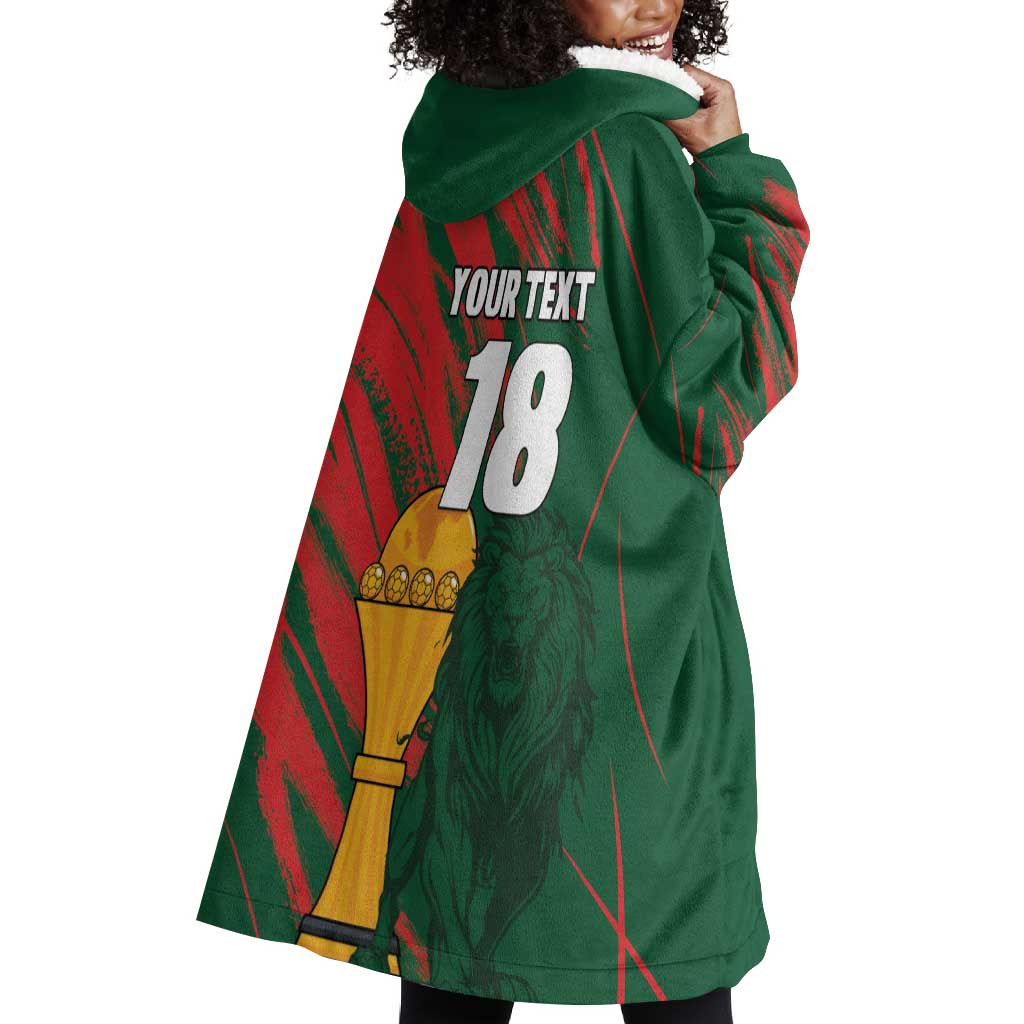 Custom Senegal Champions Football Wearable Blanket Hoodie Lions of Teranga Rise Again