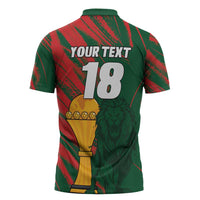 Custom Senegal Champions Football Zipper Polo Shirt Lions of Teranga Rise Again