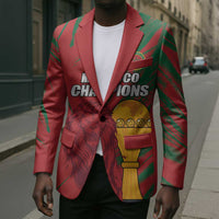 Custom Morocco Champions Football Blazer Atlas Lions Grunge Motif