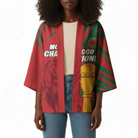 Custom Morocco Champions Football Kimono Atlas Lions Grunge Motif