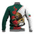 Bulgaria Lion Baseball Jacket Folk Patterns With Rose